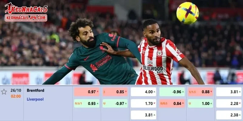 Soi kèo chi tiết nhất cho trận đấu giữa Brentford vs Liverpool