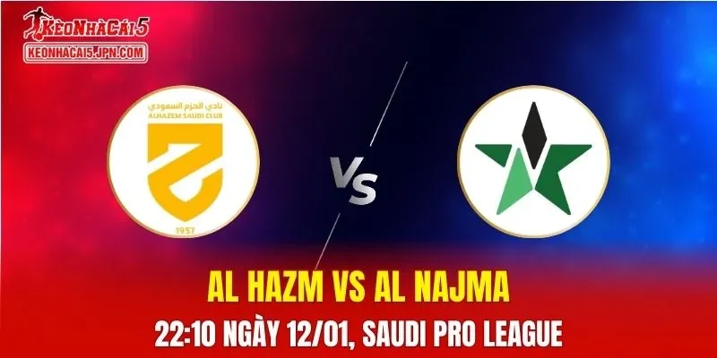 Nhận Định, Soi Kèo Al Hazm vs Al Najma, 22h10 Ngày 12/01
