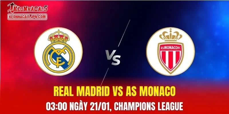 Nhận Định, Soi Kèo Bóng Đá Real Madrid vs AS Monaco 03:00 Ngày 21/01: Kền Kền Quyết Thắng