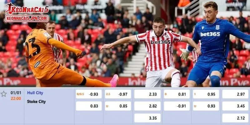Tỷ lệ kèo chi tiết nhất cho trận đấu giữa Hull City vs Stoke City