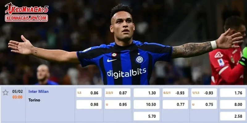 Tỷ lệ cược cập nhật mới nhất cho trận đấu giữa Inter vs Torino